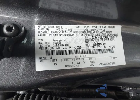 2013 Ford Focus Se из США, поврежденный, VIN 1FADP3F24DL180570